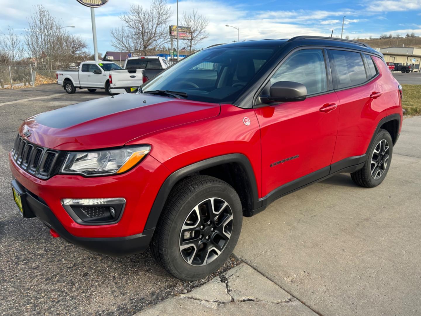 2021 RED /BLACK Jeep Compass Trailhawk (3C4NJDDB5MT) with an 2.4L engine, Automatic transmission, located at 3030 CY Ave, Casper, WY, 82604, (307) 265-3830, 42.827816, -106.357483 - Photo#1